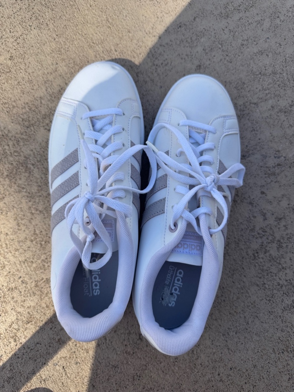 adidas Women's White Sneakers with Three-Stripes
